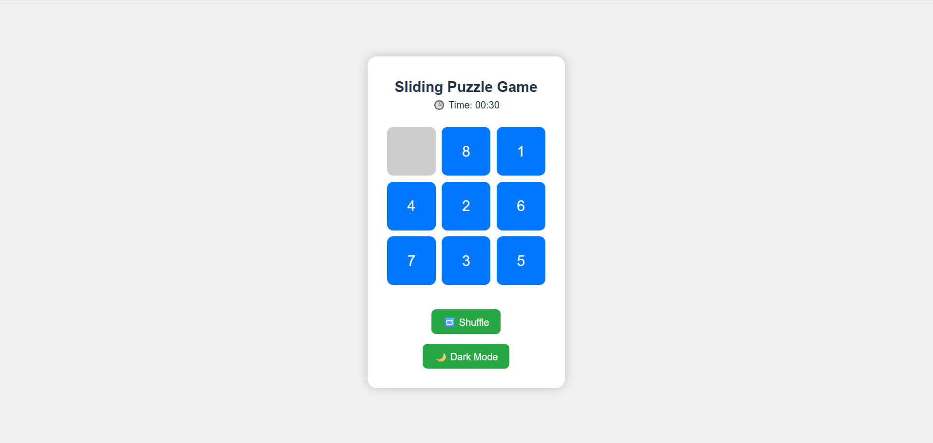 Sliding Puzzle Game