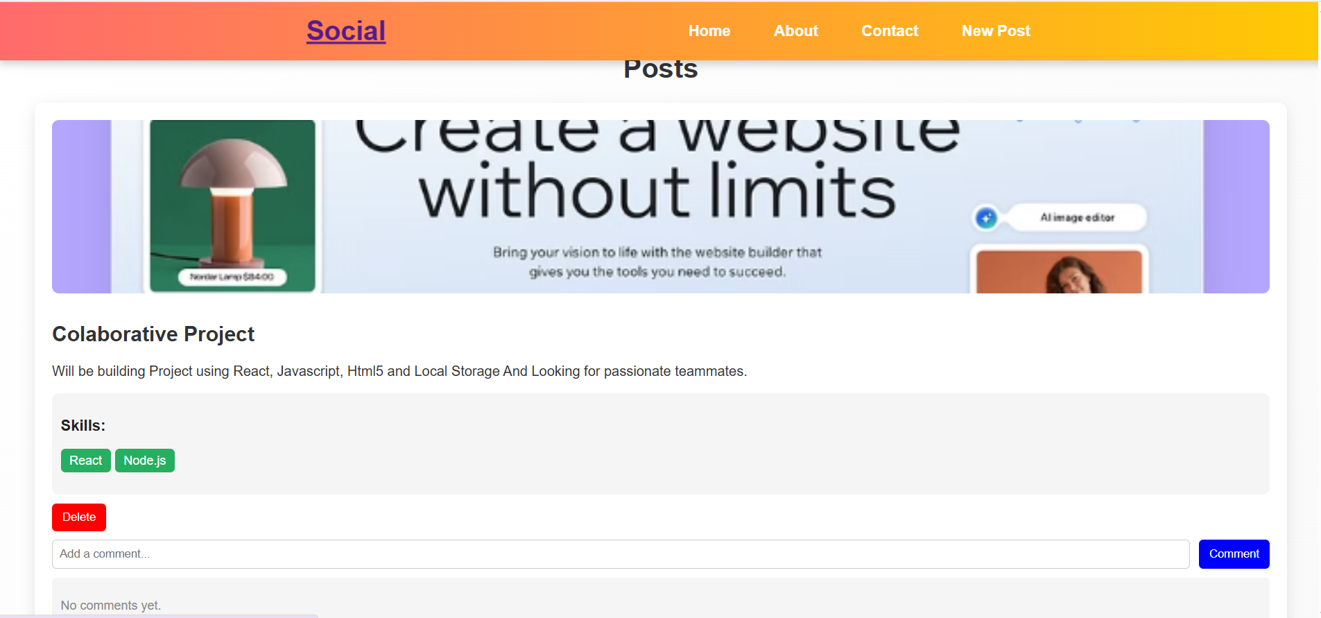 Social Collaboration Platform