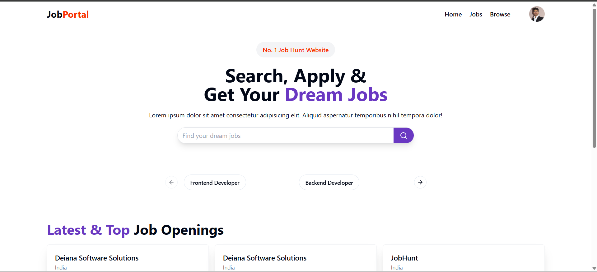 Job Hunt MERN App Screenshot